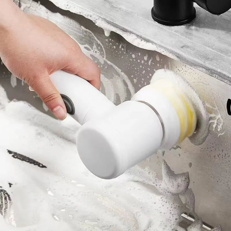 Escova Elétrica MultiUso CleanJet Pro© | Brinde 5 Tipos de Escova | Envio Imediato