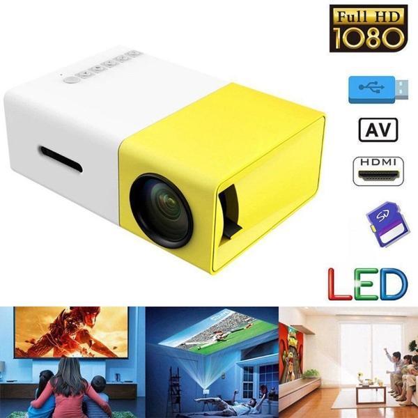 Mini Projetor Cinema Portátil HDMI/Vga/Usb/SD 1080p Full HD 600 lumens LED - Jetto™