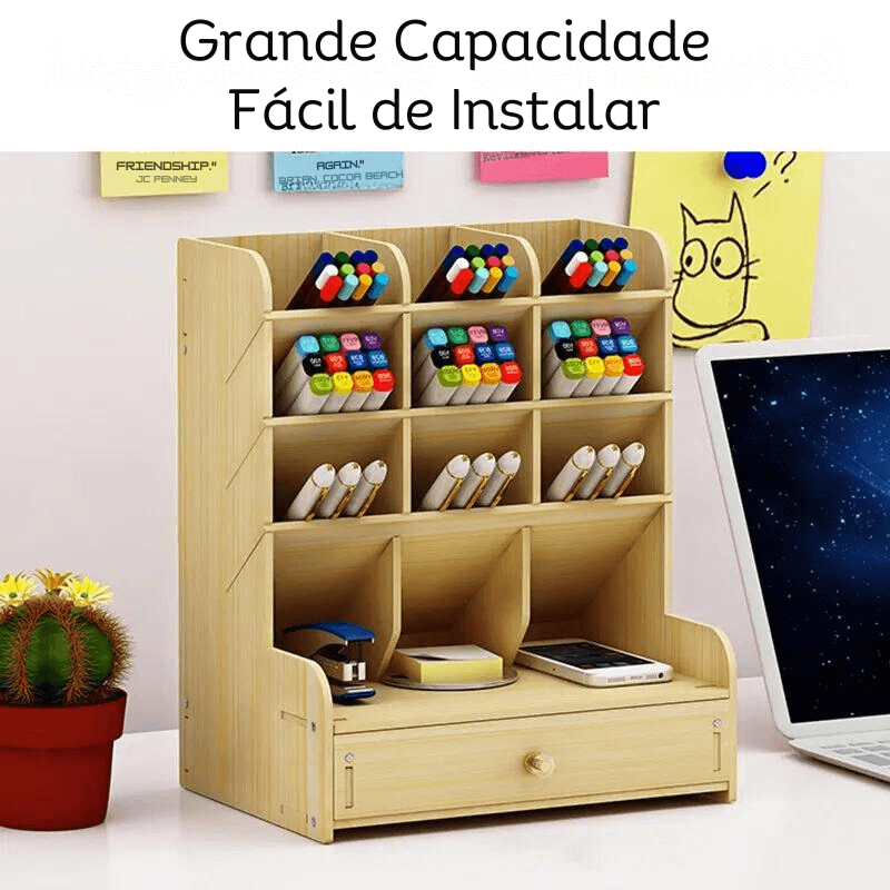 Organizador de Mesa em Madeira