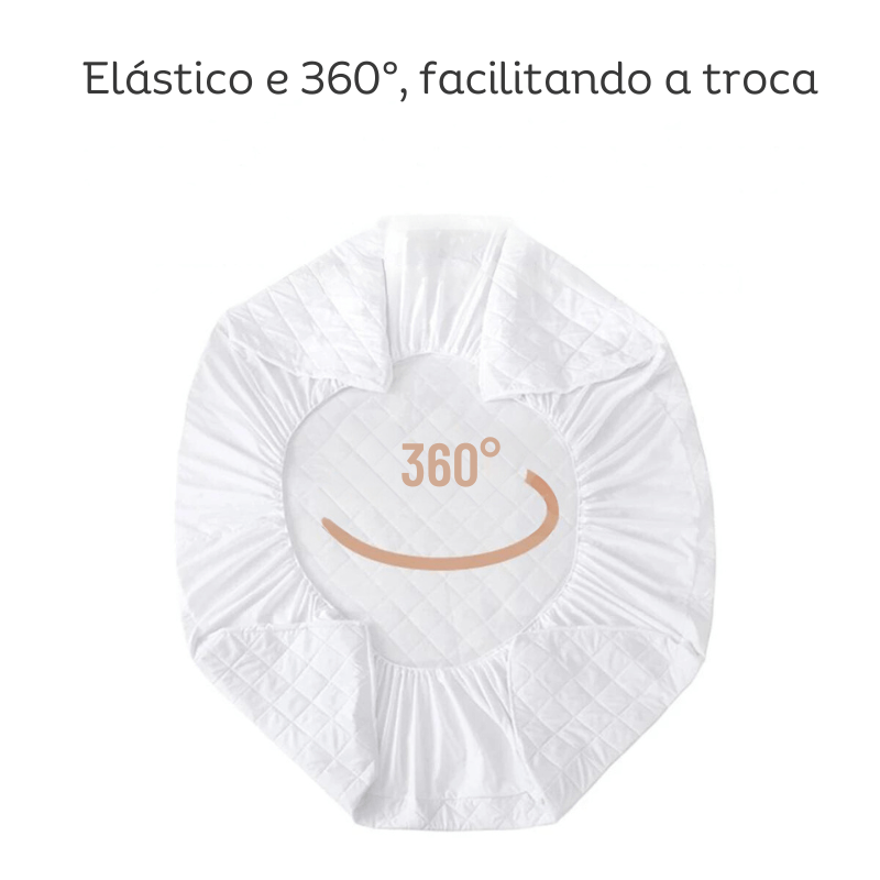 Protetor Impermeável de Colchão com Elástico AquaGuard