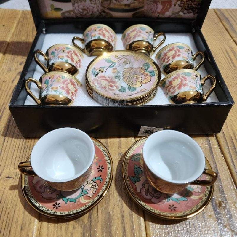 Xícaras de Café de Porcelana Premium - Kit 12 Peças