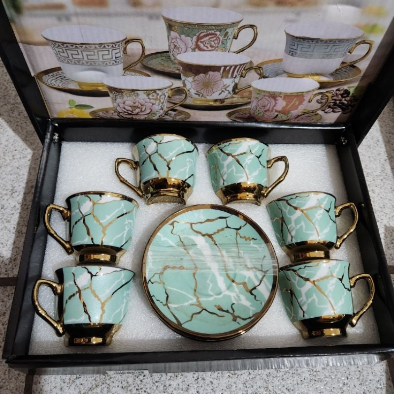 Xícaras de Café de Porcelana Premium - Kit 12 Peças