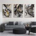 Kit com 3 Quadros Decorativos Abstratos