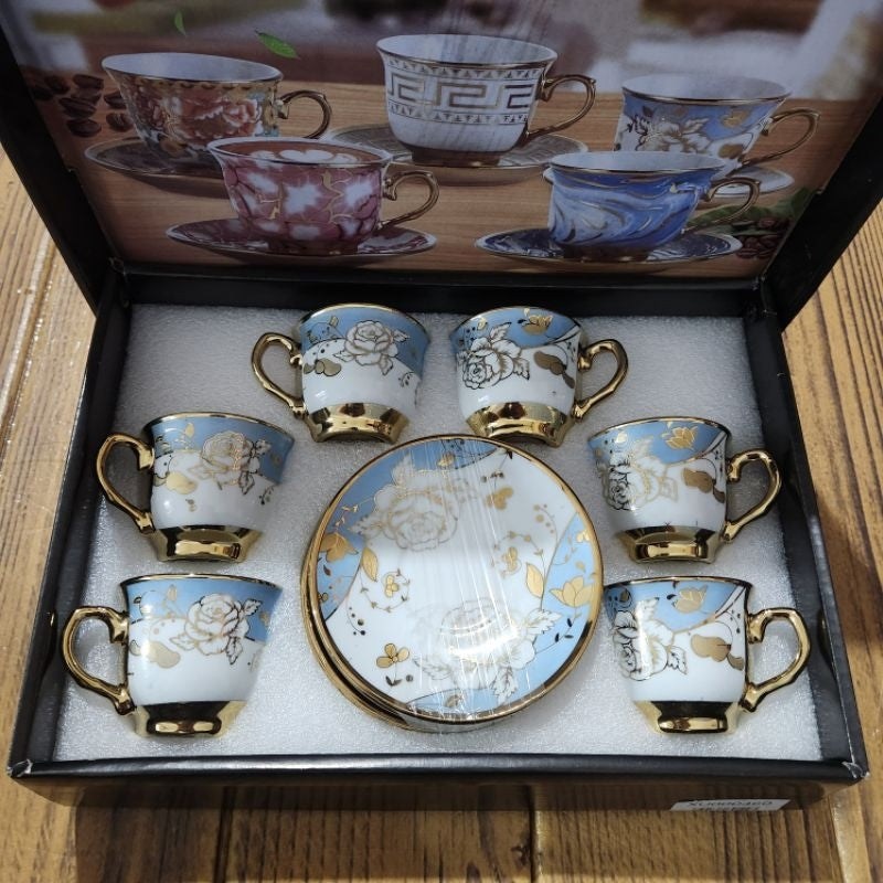 Xícaras de Café de Porcelana Premium - Kit 12 Peças