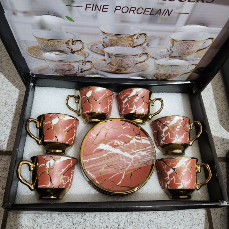 Xícaras de Café de Porcelana Premium - Kit 12 Peças